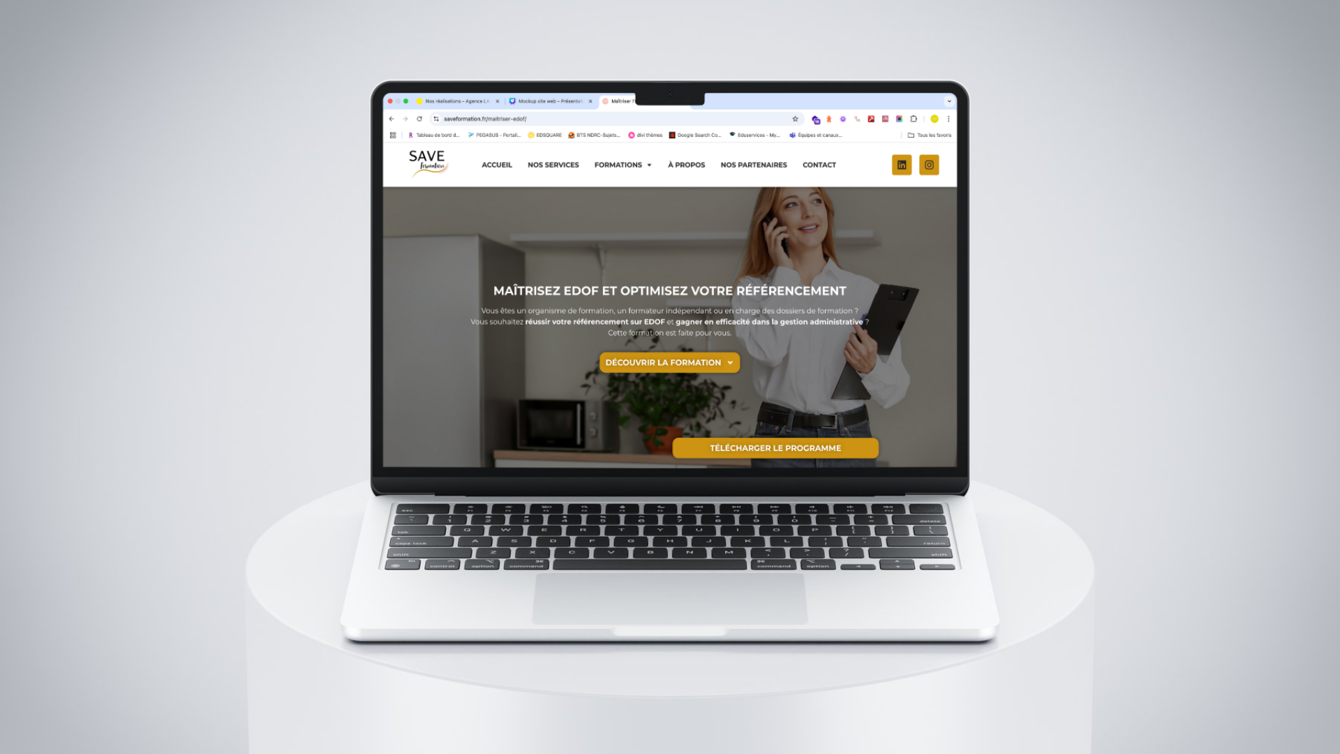 Site internet de SAVE FORMATION, partenaire QUALIOPI